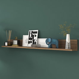 Hanah Home E5 - 226 Estantería de Pared Escandinava Nogal